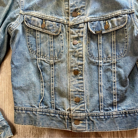 Vintage 1960s Lee Riders Sanforized 101-J Denim Jacket Harley Davidson Patch - Picture 5 of 11